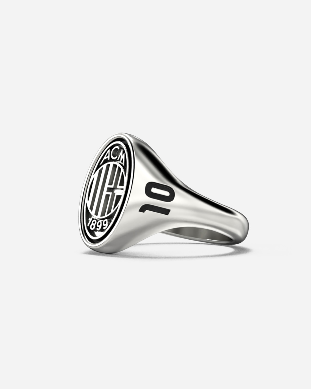 AC MILAN CREST SILVER OVAL SIGNET...