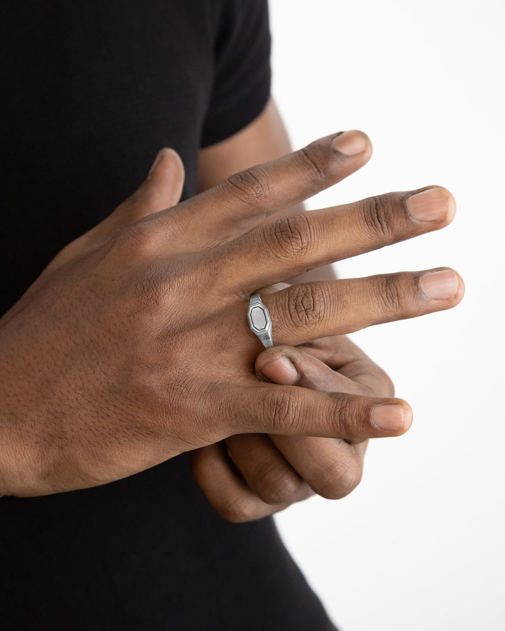 BALANCE OCTAGONAL SIGNET RING