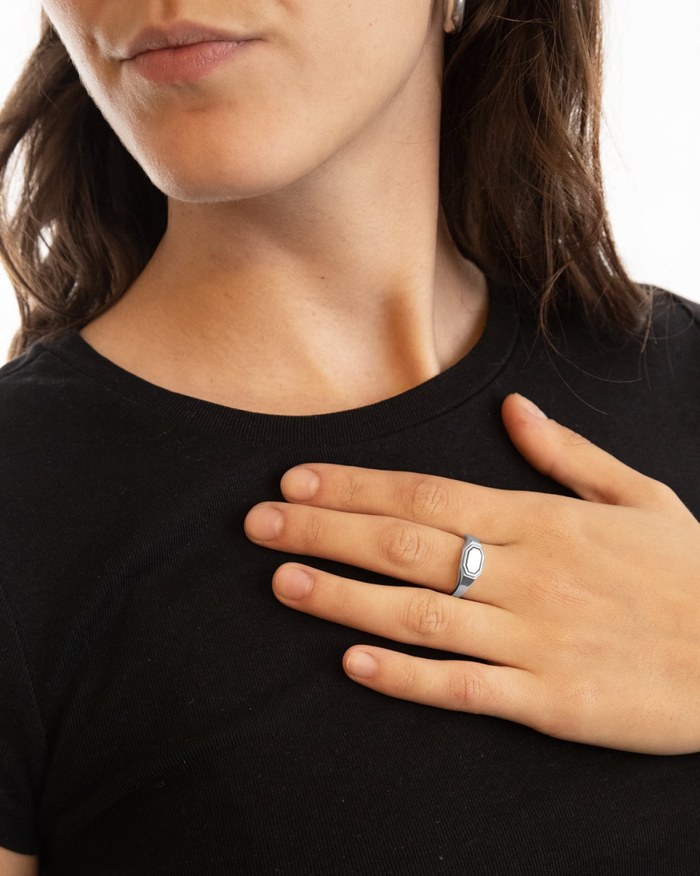 BALANCE OCTAGONAL SIGNET RING