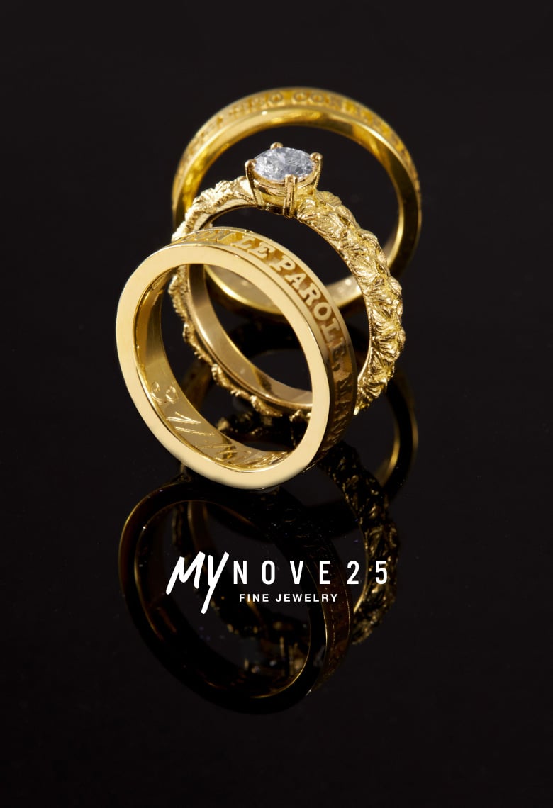 Con la nuova collezione Fine Jewelry, Lo stile e il design Nove25 brillano ancora di piu, verso un futuro splendente. Gioielli in Oro 18 o 9 carati e Argento, vengono impreziositi da brillanti e meravigliosi diamanti Lab Grown, dando vita ad Anelli Chevalier, Solitari e Fedi dallo stile inconfondibile, personalizzabili con il configuratore MyNove25.