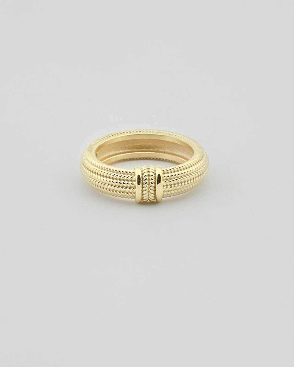 Home YELLOW GOLD MAGNA GRECIA FINE RING NOVE25